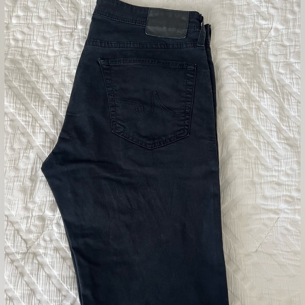 AG the matchbox sueded black pants